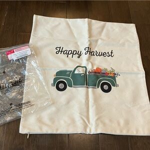 Thirty one “happy harvest” cream pillow case with truck logo. New!